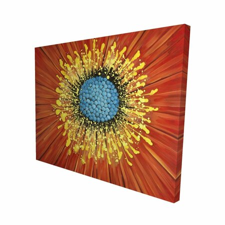 FONDO 16 x 20 in. Closeup on A Red Flower-Print on Canvas FO2795184
